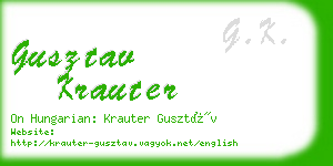 gusztav krauter business card